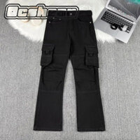 Quần Jean Nam Ocshean Xuân Thu Mỹ Retro Cao Cấp Giảm Béo Và Quần Lót Chân Rộng