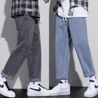 Quần jean nam ống suông rộng màu xám đen dáng baggy TR0120WR hot trend Hàn Quốc 2023
