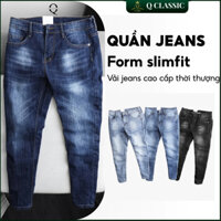 Quần Jean Nam Q Classic Form Slimfit Chất Jeans Cao Cấp Bền Màu Thời Thượng Lịch Lãm