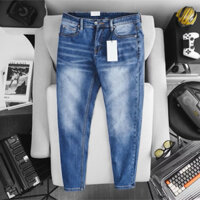 QUẦN JEAN NAM | QUẦN BÒ NAM VNXK cao cấp - xanh rách - ống ôm xuất xịn