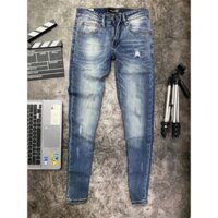 QUẦN JEAN NAM | QUẦN BÒ NAM VNXK cao cấp - xanh rách - ống ôm xuất xịn