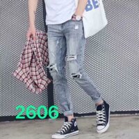 Quần jean nam rách gối chuẩn men 2606THƯƠNG HIỆU VONESA