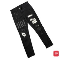 Quần jean nam rách gối co giãn cao cấp chất bò đẹp ống suông hàn quốc King168 MN09