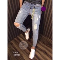 quần jean nam rách gối cực đẹp