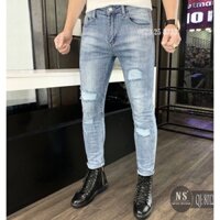 Quần Jean Nam Rách Gối Kiểu Hàn Quốc Co Giãn (JD-03)