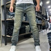 Quần jean nam ROCK REVIVAL- M31 màu phèn , họa tiết túi thêu phối da, chất jean Denim