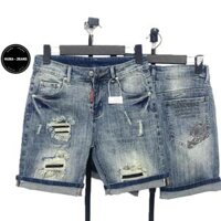Quần jean nam SHORT HUBA-JEANS Slimfit không xù lông thấm hút mồ hôi cao cấp Kem Menswear Pants