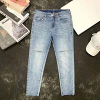 Quần Jean Nam Skinny Màu Xanh Chất Liệu Demin Cao Cấp Co Giãn Nhẹ ,From Dáng Chuẩn Hàn Quốc hottrend giới trẻ
