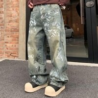 Quần Jean Nam Sơn Phong Cách Graffiti Rời Thẳng Đường Cao Cấp