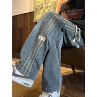 Quần Jean Nam Suông Ống Rộng, Quần Cạp Chun, Dây Rút Bản To