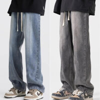 Quần Jean Nam Suông Ống Rộng quần bò nam jeans baggy khói xám STREET STYLE 1-1 - Hàng mới về