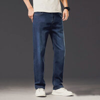Quần Jean Nam Suông Quần Bò Denim Nam Ống Đứng Cotton không Giãn Mềm Mịn Form Chuẩn