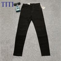 QUẦN JEAN NAM THỜI TRANG ĐẸP MỚI ĐEN TRƠN RÁCH BASIC