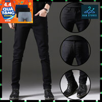 Quần Jean Nam Trơn Màu Đen Co Giãn Bốn Chiều, Quần Bò Trơn Form Skinny Cao Cấp NAM STORES