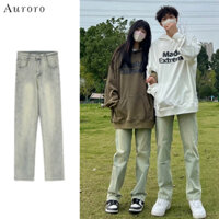 Quần Jean Nam Unisex Đồ Đôi - Ống Rộng/Skinny/Ống Đứng Phong Cách Hàn Quốc & Hiphop - Denim Cao Cấp Co Giãn Màu Trơn