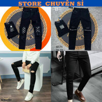 Quần jean nam vá gối hàng Quảng Châu đẹp form chuẩn dáng đẹp chất vải dày co giãn mẫu mới nhất cao cấp