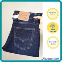 Quần Jean Nam VNXK - Quần Bò Nam Cao Cấp Xanh Đậm KAZATA Không Phai