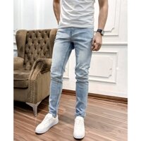 Quần Jean Nam Wash Bạc Thời Trang Hàn Quốc Quần Bò Nam Bạc Quần Jeans Bó Nam