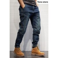 quần jean nam, xám, xanh, chất bò cotton mềm mịn co giãn 4 chiều. quần jogger nam bo gấu dáng thể thao QJ004