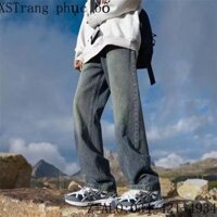Quần Jean Nam Xanh Cổ Điển Kiểu Mỹ Quần Dài Dễ Phối Đường Phố Thanh Thiếu NiênvibeQuần Ống Đứng