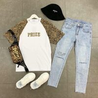 quần jean nam xanh rách phối chữ ( ống tua )   shop tự chụp