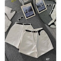 Quần jean ngố basic màu trắng sang chảnh Bigsize Dài 40cm MS47