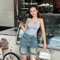 Quần jean ngố đùi rách ống TiQi Jeans N-347