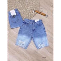 Quần jean Ngố jean Nữ phom A loang màu(hình thật)