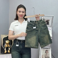 Quần Jean Ngố Nữ Lửng Cạp Chun Lưng Cao – Chất Bò Mềm Mịn, Form Rộng Dễ Mặc