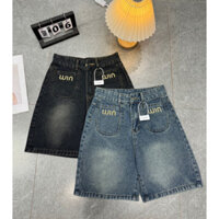 Quần Jean Ngố Nữ Túi Dán MIN – Cạp Cao Form Rộng, Mặc Cực Xinh