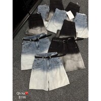 quần jean ngố phối bạc 2 màu lk