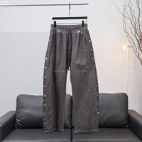 Quần Jean No.1 Studio Quần jean sọc cúc chân màu đen wax cho nam 10356