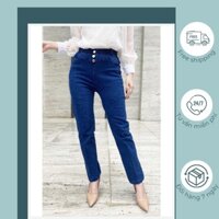 Quần Jean Nữ 3 Cúc Cạp Chun Chất Đẹp Co Giãn 4 Chiều Đủ Size Cho Bigsize