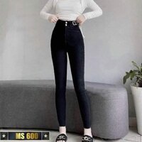 Quần jean nữ 9 tấc màu trắng co giãn lưng cao dáng ôm body anhkhoi68_shop ms503