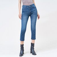 Quần jean nữ AAA JEANS ống đứng lửng army blue LazadaMall