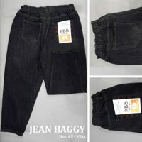 Quần Jean Nữ Baggy Cạp Chun Sau, Co Giãn Thoải Mái, Bigsize 65-95kg