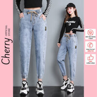 Quần jean nữ baggy CHERRY chất bò DENIM cao cấp dày đẹp phom dáng chuẩn xịn phong cách hàn quốc T061 - Hàng mới về