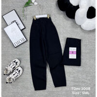 Quần jean nữ baggy đen trơn lưng cao  Shop Phụ Kiện Xinh 1008