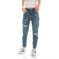 Quần jean nữ baggy lưng cao xanh B7330