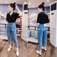 QUẦN JEAN NỮ BAGGY + LƯNG TUA DÂY MÓC SIÊU XINH SIZE S,M,L M808