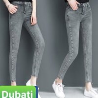 QUẦN JEAN NỮ CO GIÃN LƯNG CAO, QUẦN JEAN ỐNG ÔM, ỐNG BÓ NỮ GIÃN CỰC XỊN SÒ - DB 86 - DUBATI FASHION