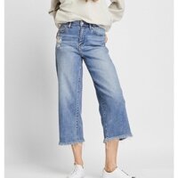 quần jean nữ dáng suông màu xanh