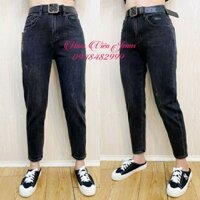 Quần Jean Nữ Khói Baggy Xước Cạp Cao [ Ảnh Thật]