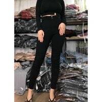 Quần jean nữ lưng cao co giãn quần bò giấy nữ vải skinny