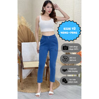 Quần Jean Nữ lưng thun Big size chất Jean mềm mại co giãn dài 9 tấc kiểu dáng Hàn Quốc SP015