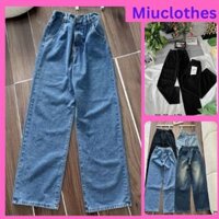 Quần Jean Nữ LƯNG THUN  Kiểu Suông Rộng Bigsize từ 55 đến 90kg Ms 71. By Miuclothes.