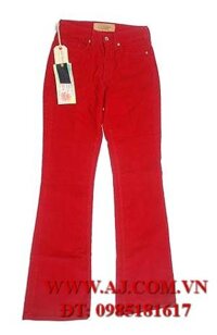 Quần Jean nữ nhung đỏ MADE & CRAFTED LEVI'S  - Made in TURKEY