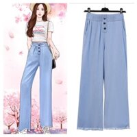 Quần jean nữ ống rộng cạp cao tôn dáng  QS32(40-70KG)
