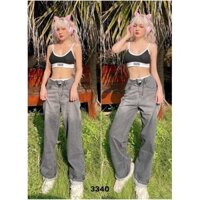 Quần jean nữ ống suông loang màu Ms 3402