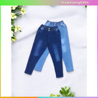 Quần Jean Nữ - Quần Bò Nữ Dáng Dài Ống Ôm, Quần Jean Lưng Thun Wash Thời Trang